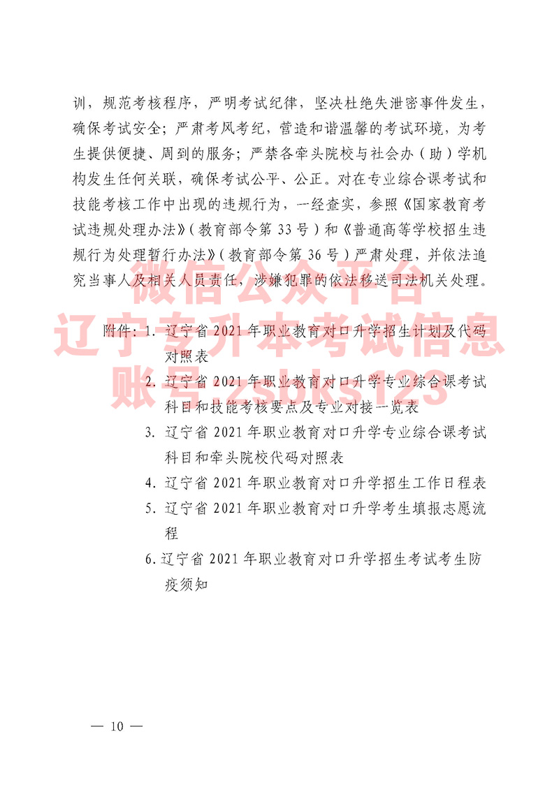 2021年遼寧專升本招生工作通知