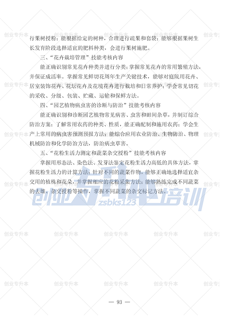 2025年遼寧專升本園藝組考試大綱